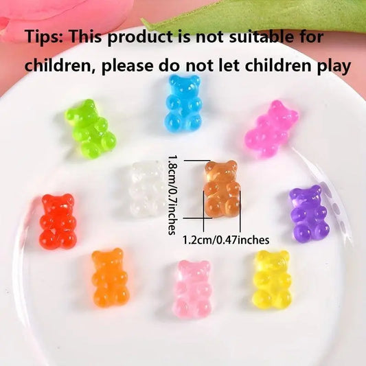20Pcs Luminous Gummy Bear Shoelace Decoration - Cute Shoe Buckles Shoe Charms For Fashion Women Sneakers Accessories SS69
