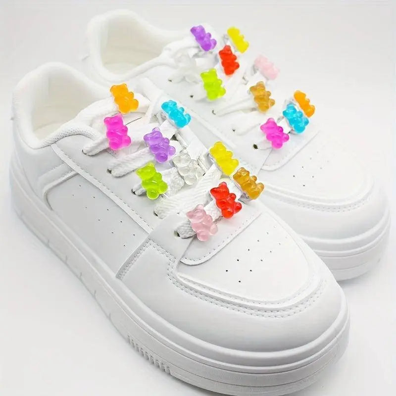 20Pcs Luminous Gummy Bear Shoelace Decoration - Cute Shoe Buckles Shoe Charms For Fashion Women Sneakers Accessories SS69