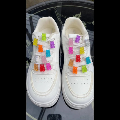 20Pcs Luminous Gummy Bear Shoelace Decoration - Cute Shoe Buckles Shoe Charms For Fashion Women Sneakers Accessories SS69