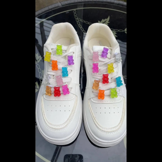 20Pcs Luminous Gummy Bear Shoelace Decoration - Cute Shoe Buckles Shoe Charms For Fashion Women Sneakers Accessories SS69