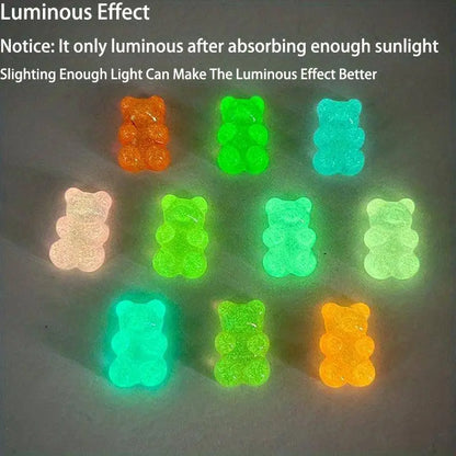 20Pcs Luminous Gummy Bear Shoelace Decoration - Cute Shoe Buckles Shoe Charms For Fashion Women Sneakers Accessories SS69