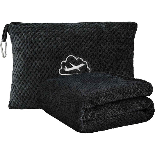 2-in-1 Ultra-Soft Flannel Travel Blanket with Pillow Travel Blanket Airplane Compact with Bag, Portable And Packable 2in 1 Jacquard Travel Pillow And Blanket Set, for Office, Sofa, Airplane & Car with Luggage Cover & Backpack