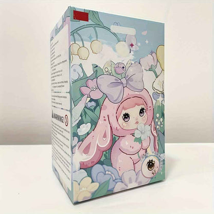 1pc Nommi Figures - Kawaii Anime-style Plush Doll with Expressive Eyes & Fluffy Ears, Soft Vinyl Collectible Figure in Black/Purple/Blue/Pink/Gray/White/Red/Yellow - Cute Birthday Party Favors, Holiday Gifts, Display Decor fo