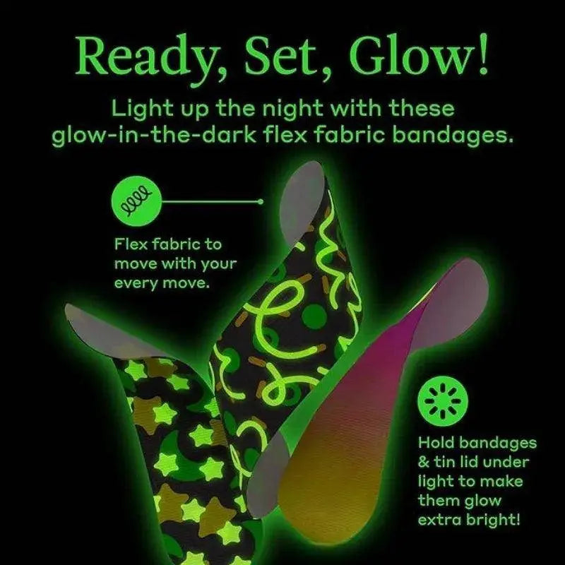 20pcs Cartoon Noctilucent Band Aid Luminous Sticking Plaster Night Glow Wound Dressing Patch Adhesive Bandages Woundplast SS69