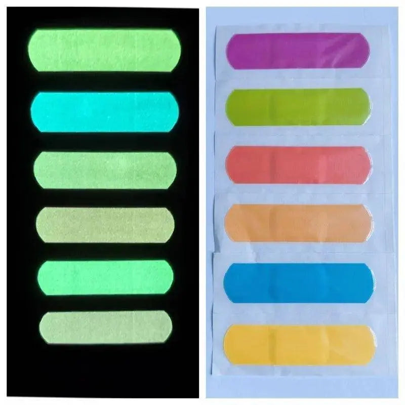 20pcs Cartoon Noctilucent Band Aid Luminous Sticking Plaster Night Glow Wound Dressing Patch Adhesive Bandages Woundplast SS69