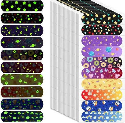 20pcs Cartoon Noctilucent Band Aid Luminous Sticking Plaster Night Glow Wound Dressing Patch Adhesive Bandages Woundplast SS69