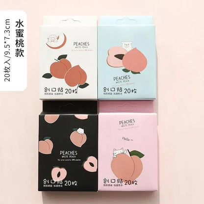 20pcs Cute Cartoon Patterned Curved Patch Waterproof Wound Strips Dressing Adhesive Plaster Bandages First Band Aid for Children - SS69