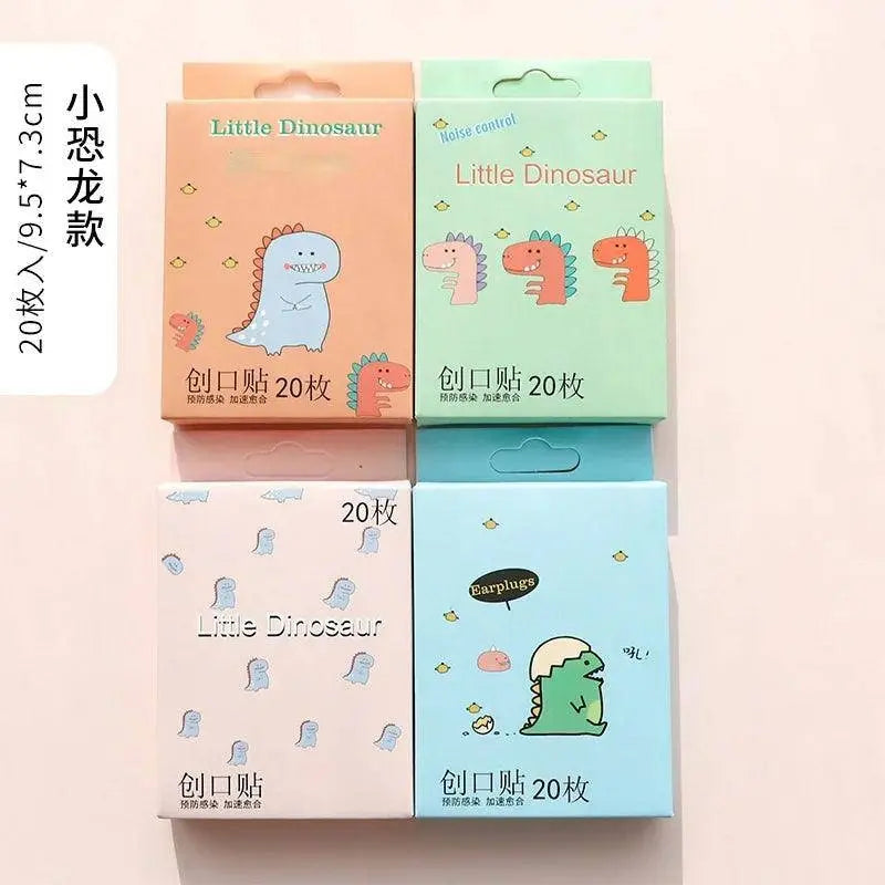 20pcs Cute Cartoon Patterned Curved Patch Waterproof Wound Strips Dressing Adhesive Plaster Bandages First Band Aid for Children SS69