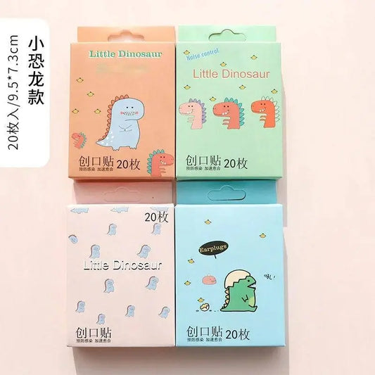 20pcs Cute Cartoon Patterned Curved Patch Waterproof Wound Strips Dressing Adhesive Plaster Bandages First Band Aid for Children SS69