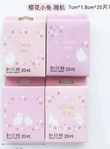 20pcs Cute Cartoon Patterned Curved Patch Waterproof Wound Strips Dressing Adhesive Plaster Bandages First Band Aid for Children SS69