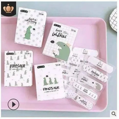 20pcs Cute Cartoon Patterned Curved Patch Waterproof Wound Strips Dressing Adhesive Plaster Bandages First Band Aid for Children SS69 6.69 dinosaurs / 20pcs