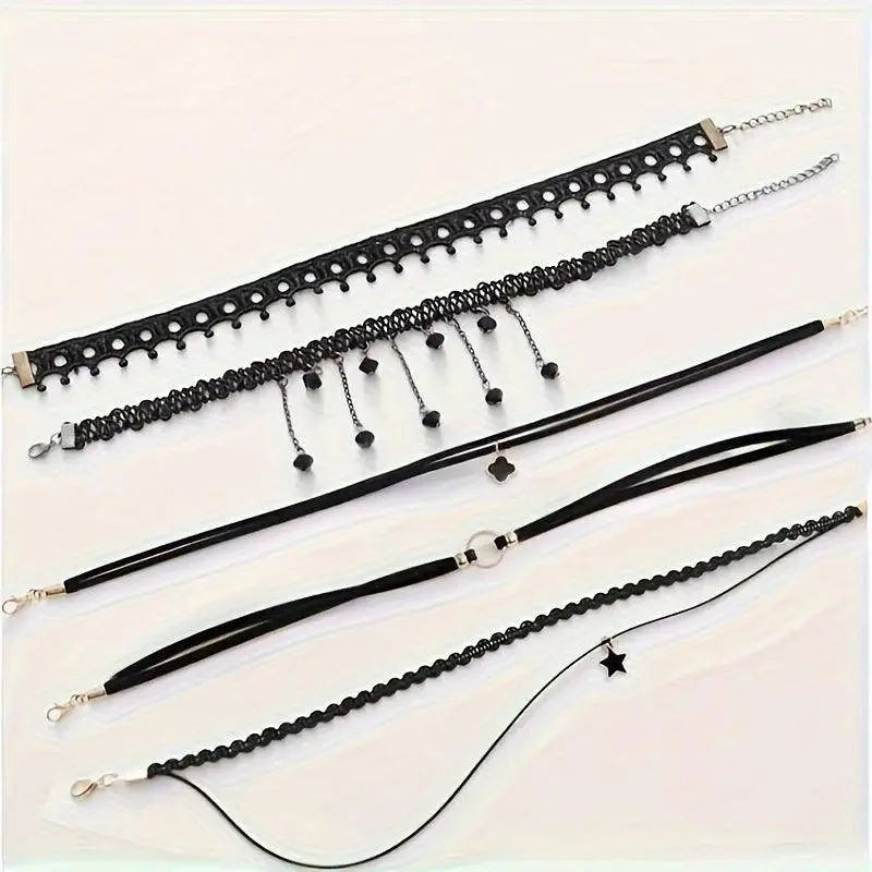 20pcs Gothic Choker Set - Stretchy Lace Necklaces for Women, Perfect for Parties & Holiday Gifts SS69