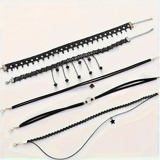 20pcs Gothic Choker Set - Stretchy Lace Necklaces for Women, Perfect for Parties & Holiday Gifts SS69