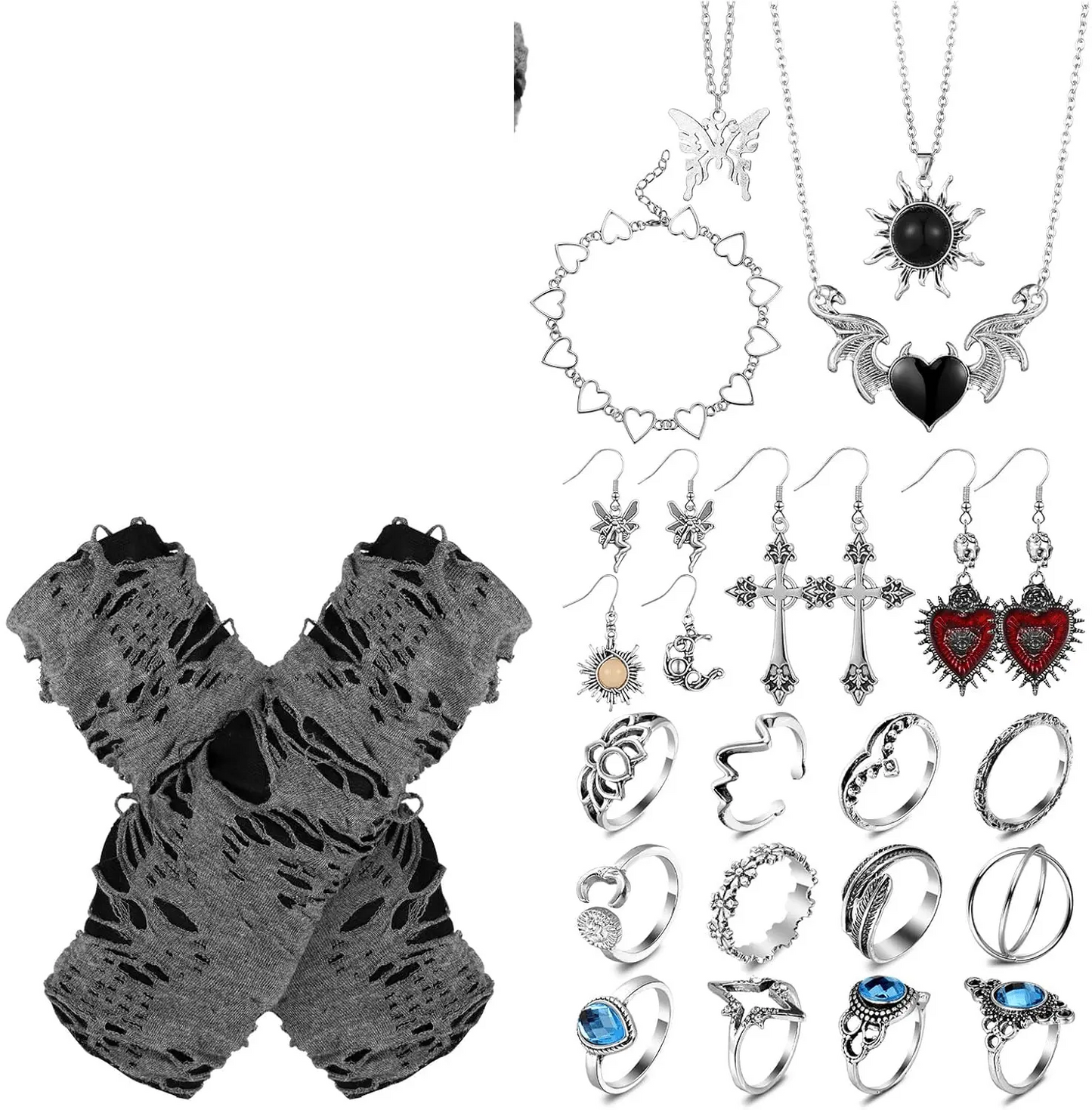 22 Pcs Y2K Grunge Knitted Cat Beanie Fairy Grunge - SS69