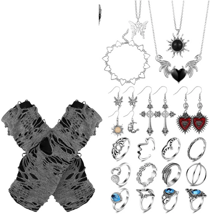 22 Pcs Y2K Grunge Knitted Cat Beanie Fairy Grunge - SS69