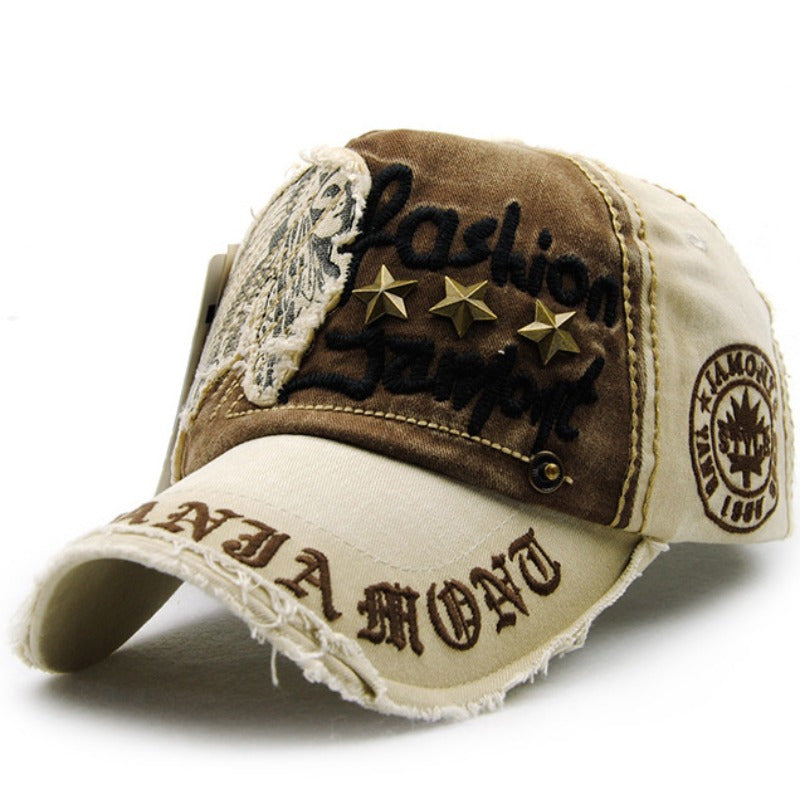 Men's Summer Hat - Trendy Baseball Cap, Casual Letters, Outdoor Personality for Young Men SS69 19.69 shallow rice / Average Size