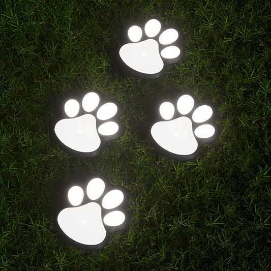 Shenzhi Tech Solar LED Dog Paw Print Lights For Halloween Decor & Pet Lovers, 4-Pack Outdoor Solar Lights With Auto On/Off, Warm White LED For Garden, Pathway, Room Decor & Fall Home Decor Gift SS69