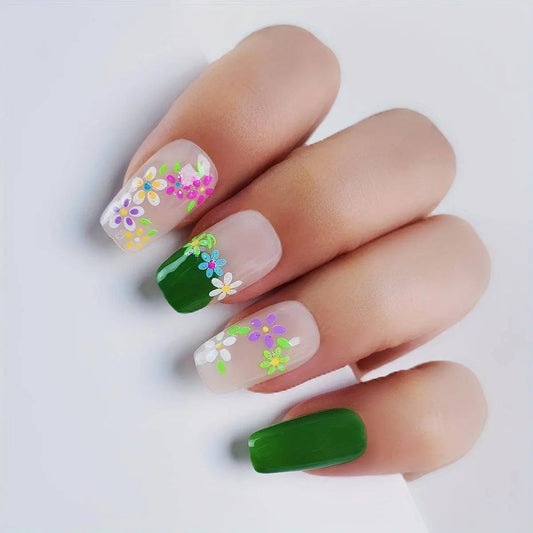 24 Sheets 3D Glow in The Dark Neon Nail Stickers Glittery Glossy Self-Adhesive Nail Art Stickers Butterfly Love Heart Flower Nail Art Decoration for Women Girl DIY Nail Art Deco SS69