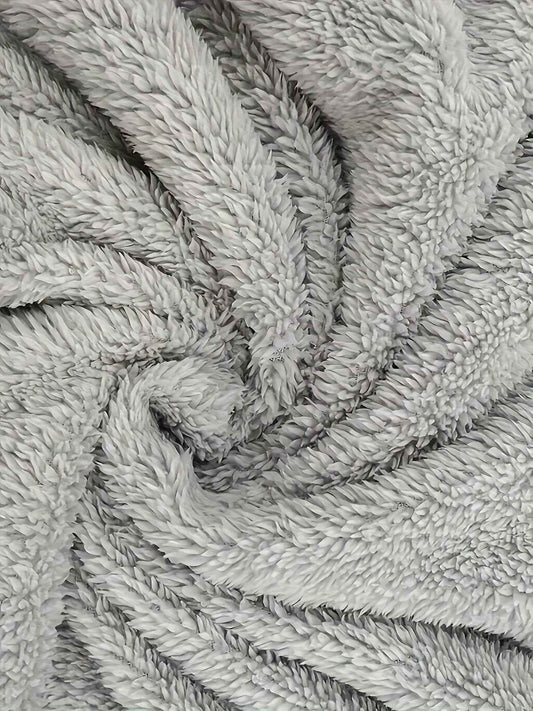 Plus Size - Women'S Plus Size Casual Teddy Hoodie with Cat Ears and Button Details | Long Sleeve, Asymmetrical Hem, Fall/Winter, Animal Print, Pullover Style