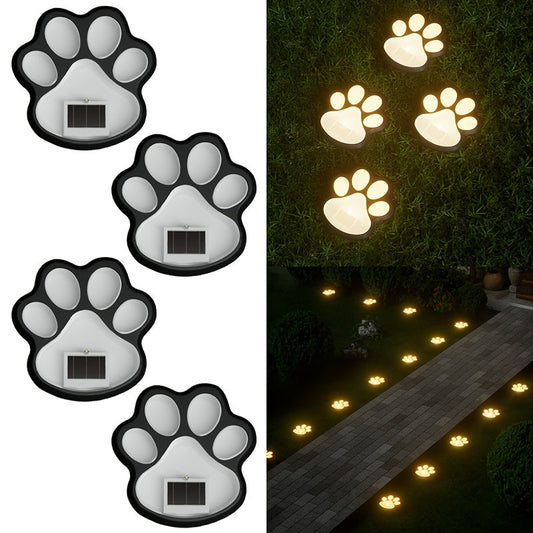 Shenzhi Tech Solar LED Dog Paw Print Lights For Halloween Decor & Pet Lovers, 4-Pack Outdoor Solar Lights With Auto On/Off, Warm White LED For Garden, Pathway, Room Decor & Fall Home Decor Gift SS69 15.69 Warm Light