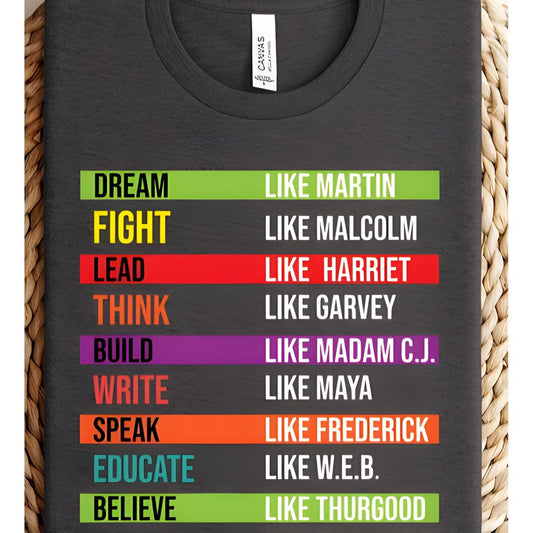 Black Leader Shirt, Black History, BLM Shirt, Dream Shirt like Martin, Incentive T-shirt like Obama, Black History Month Long Sleeve Shirt SS69 12.69 Black / XXL