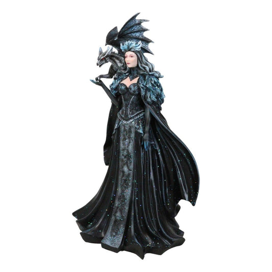 Large Gothic Black Dragon Witch Dark Queen Robe Statue - Black Friday Sale, Halloween Decor, Gothic Home Decoration, Dark Fantasy Witch Statue, Witchcraft Art, Gothic Dragon Decoration, Dark Queen Mini Statue, Fantasy Gothic SS69