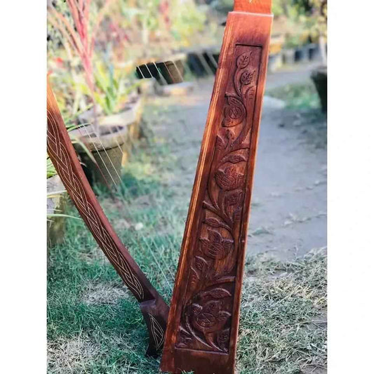 22 String harp SOLID ROSEWOOD Extra Strings & Carrying case Great for Teenagers