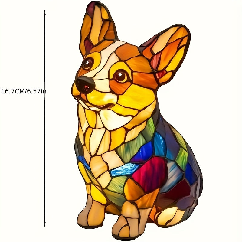 Mini French Bulldog Lamp - Portable 3D Resin Night Light With USB Cable, Stained Glass Inspired Pet Decor, Cute Gift For Small Space Dog Owners SS69