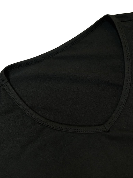 Women'S Gothic Style V-Neck T-Shirt with Alice in Wonderland Print - High-Quality Casual Short Sleeve Top, Floral Design, Perfect for Commuting & Gifting, Halloween & Christmas Horror Night Theme, Halloween Shirts SS69