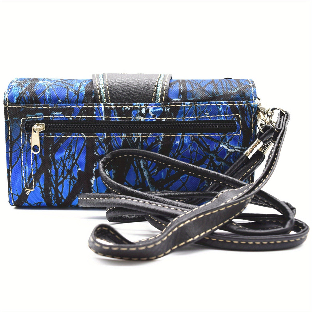 Camouflage Crown Buckle Western Style Purse Floral Shine Glow Country Handbag Women Shoulder Bag Crossbody Wallet Set SS69