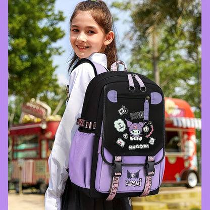 [Sanrio Licensed]Cute for kuromi School Bag for kuromi Backpack Suitable For Boys And Girls, Equipped With A USB Port, Comes Ultra-lightweight Outdoor Camping And Hiking Gear, Essential For Travel, Gift For Back To School Bac SS69