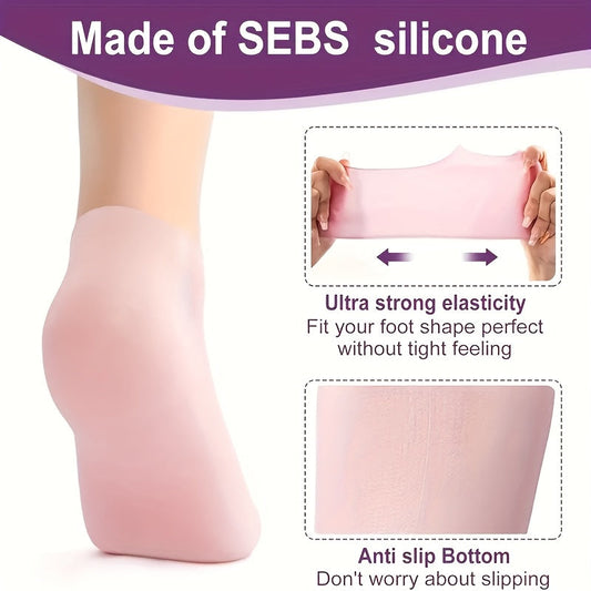 [A Pair Silicone Socks] Silicone Moisturizing Socks | A Pair for Dry, Cracked Heels And Rough Skin, Suitable for Both Men And Women | Great Gift for Mother's Day, Christmas, Or Ramadan SS69