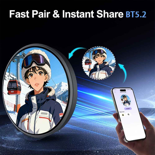 Creative Touch Screen Electronic Badges, Wearable Decorative Electronic Pins, Outdoor Decorative Badges, Content for Friend Search And Sharing, Matching Companions for Outdoor Socializing