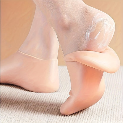 [A Pair Silicone Socks] Silicone Moisturizing Socks | A Pair for Dry, Cracked Heels And Rough Skin, Suitable for Both Men And Women | Great Gift for Mother's Day, Christmas, Or Ramadan SS69 7.69 Apricot