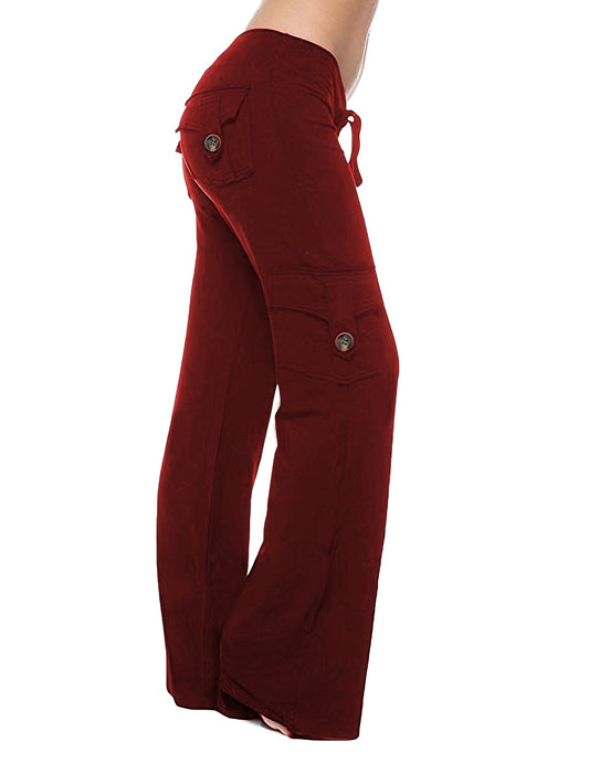 2-Pack Women'S Harem Yoga Pants, Polyester Knit Fabric with Elastane, Solid Color, Pocket Detail, Medium Stretch, Long Length, Sports Style, Breathable Comfort for Spring/Summer/Fall - SS69