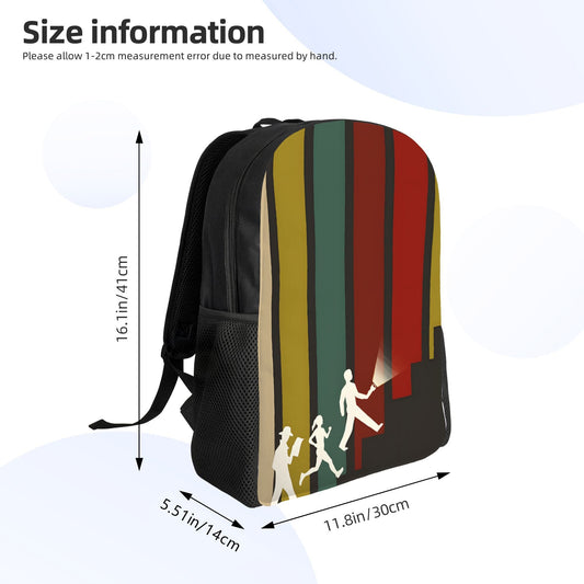 Only Murders in the Building TV Show Themed Backpack - Large Capacity School Bookbag with Iconic Characters (Charles, Jan, Oliver) Print, Lightweight Zipper Closure for, Fans, Casual Travel & Daily Use - Ideal Gift, for Teena SS69