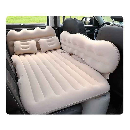 High-Value Comfortable Inflatable Car Bed, Car Accessories, Soft And Skin-Friendly Flocking Folding Design, Suitable for Camping Beach Trips, Outdoor Picnics, Road Trips, Pool Air Beds, Party Air Beds