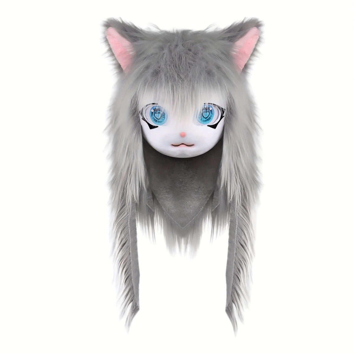 Animal Head Cat Fursuit Cut Mask Halloween Masquerade Cosplay Costume Props SS69