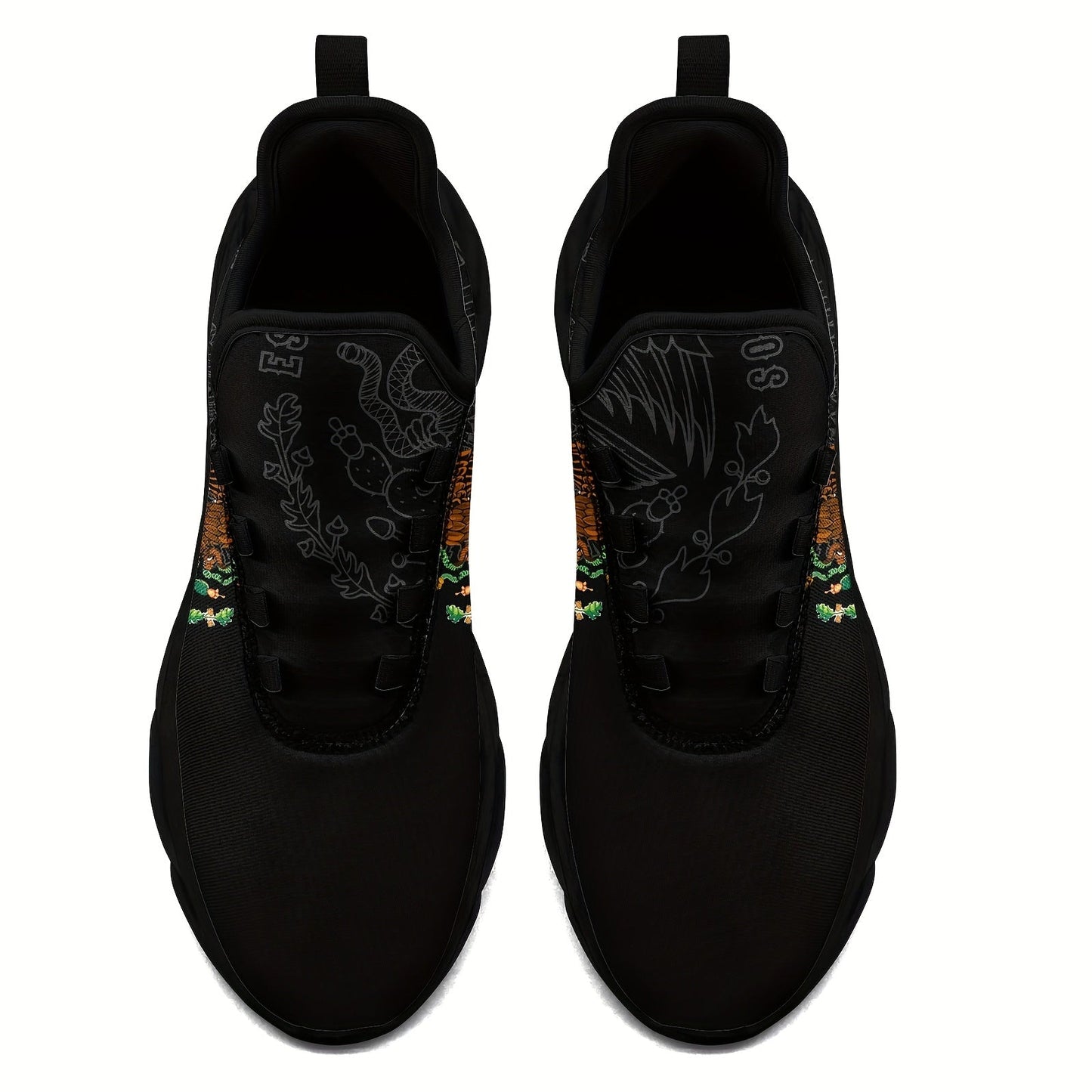 Women'S Mexico Flag Low Top Sneakers - Breathable Fabric with EVA Sole, Slip-On Casual Running Shoes, Fashionable Daily Wear Shoes for Casual Attire, Casual Sneakers | Stylish Low Top Sneakers | Comfortable Fabric Shoes SS69