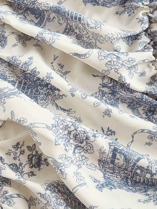 Retro Court-Style Dress with a Shorter Front And Longer Back.