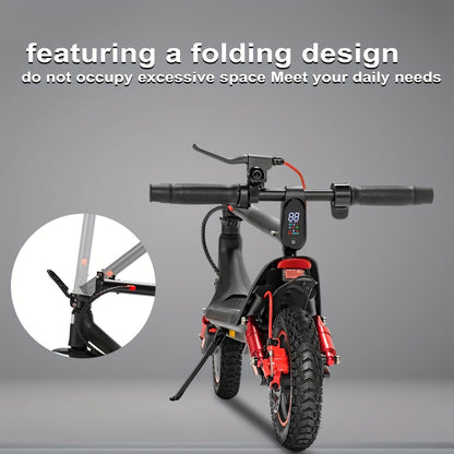 [Foldable|Electric] 500W Max Power Foldable Electric Scooter, Max 19 MPH & 20 Miles, 10'' Solid Tire, For Youngsters, College Student Scooter Enthusiasts SS69