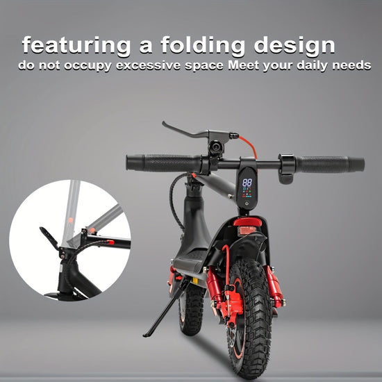 [Foldable|Electric] 500W Max Power Foldable Electric Scooter, Max 19 MPH & 20 Miles, 10'' Solid Tire, For Youngsters, College Student Scooter Enthusiasts SS69