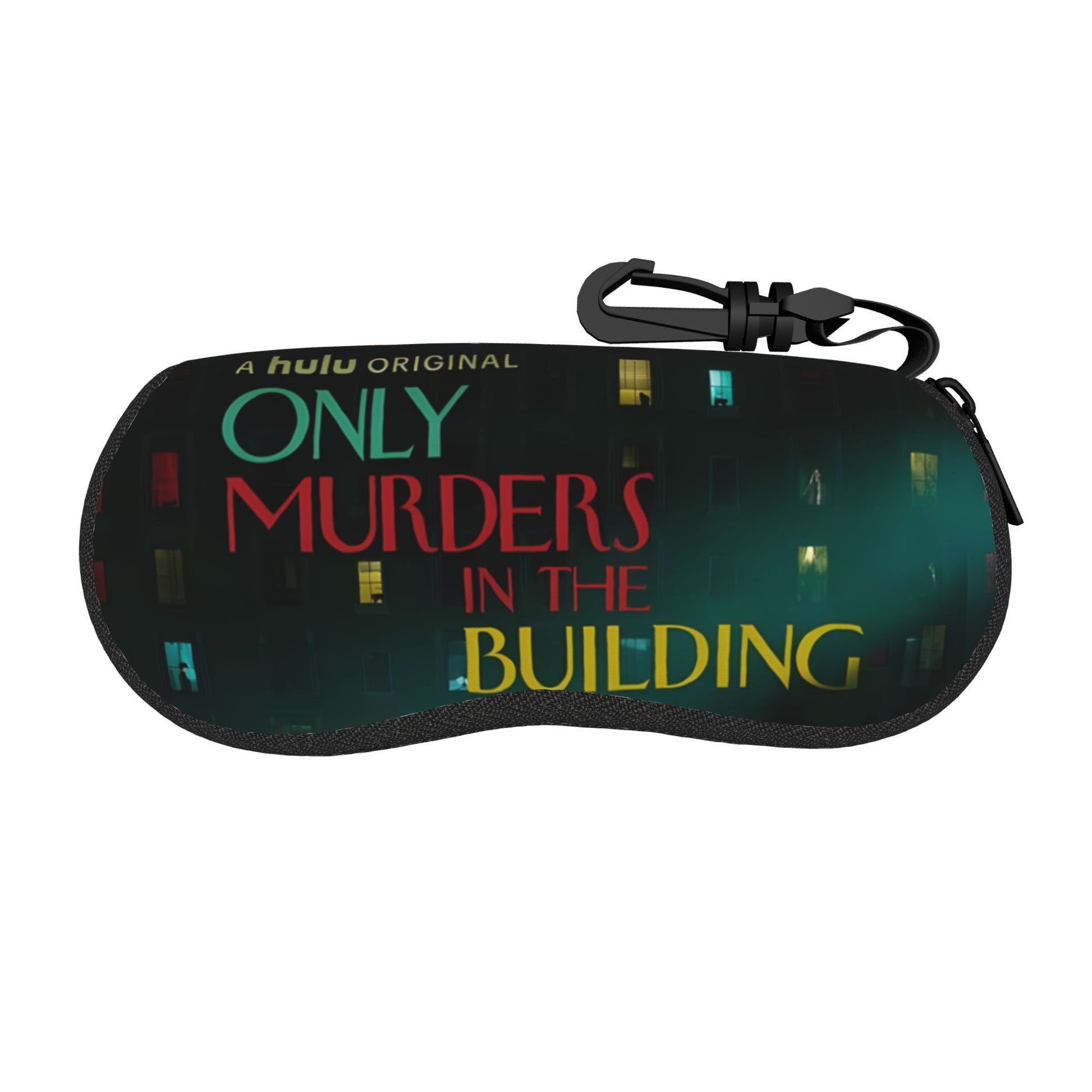 1pc Only Murders in the Building TV Show Logo Glasses Case - Iconic TV Series Design with Characters' Names, Zippered Waterproof & Scratch-Resistant Eyewear Holder, Ultra-Light Travel Case for Men & Women (Fits All Glasses Fr SS69 12.69 Multicolored / One Size