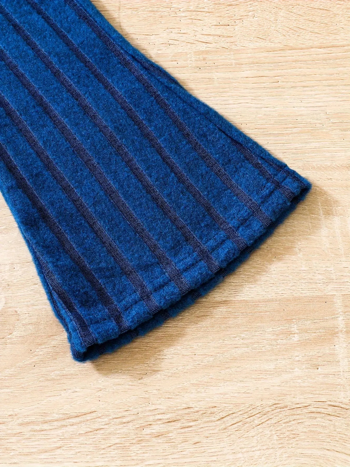 2pcs Toddler Girls Ribbed Outfits Crew Neck Long Sleeve Pullover Top + Flare Pants Set Spring Fall Sports Gift, Outdoor Clothing SS69