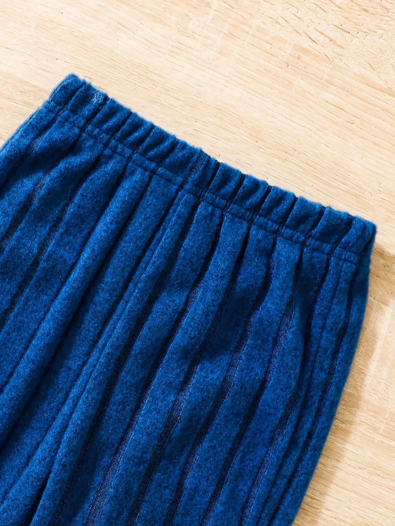 2pcs Toddler Girls Ribbed Outfits Crew Neck Long Sleeve Pullover Top + Flare Pants Set Spring Fall Sports Gift, Outdoor Clothing SS69