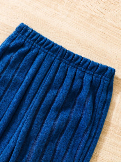 2pcs Toddler Girls Ribbed Outfits Crew Neck Long Sleeve Pullover Top + Flare Pants Set Spring Fall Sports Gift, Outdoor Clothing SS69