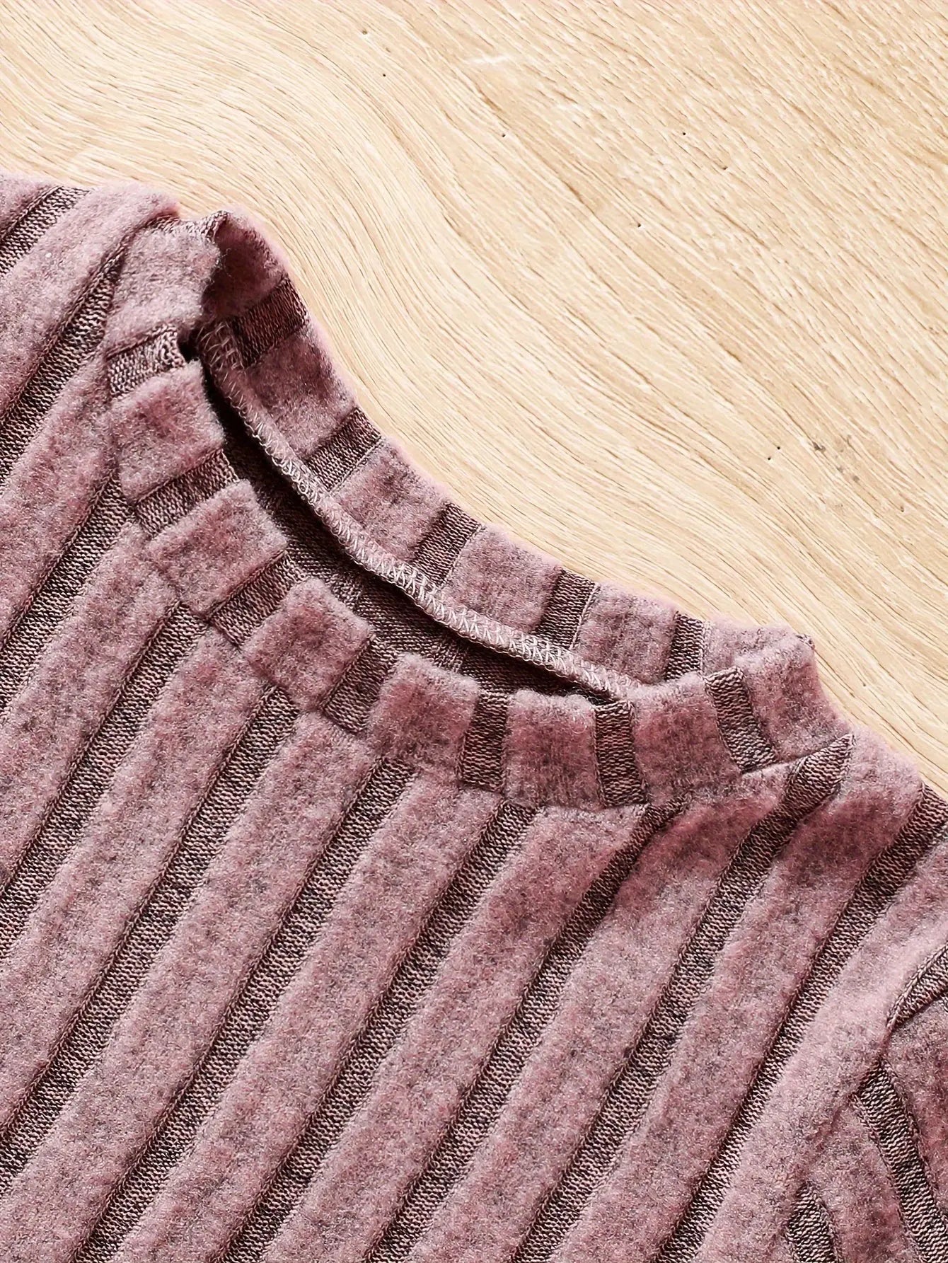 2pcs Toddler Girls Ribbed Outfits Crew Neck Long Sleeve Pullover Top + Flare Pants Set Spring Fall Sports Gift, Outdoor Clothing SS69