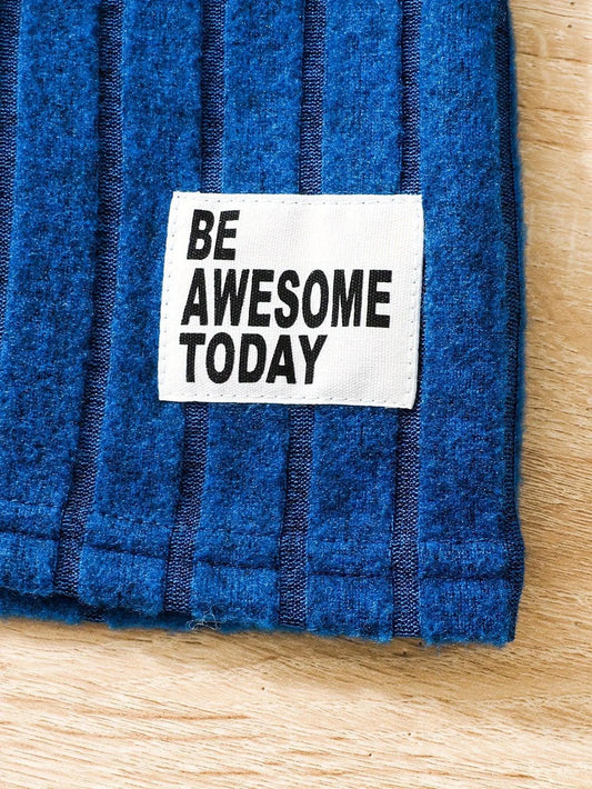 2pcs Toddler Girls Ribbed Outfits Crew Neck Long Sleeve Pullover Top + Flare Pants Set Spring Fall Sports Gift, Outdoor Clothing SS69