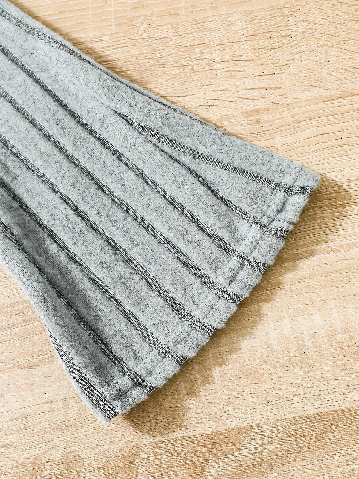 2pcs Toddler Girls Ribbed Outfits Crew Neck Long Sleeve Pullover Top + Flare Pants Set Spring Fall Sports Gift, Outdoor Clothing SS69