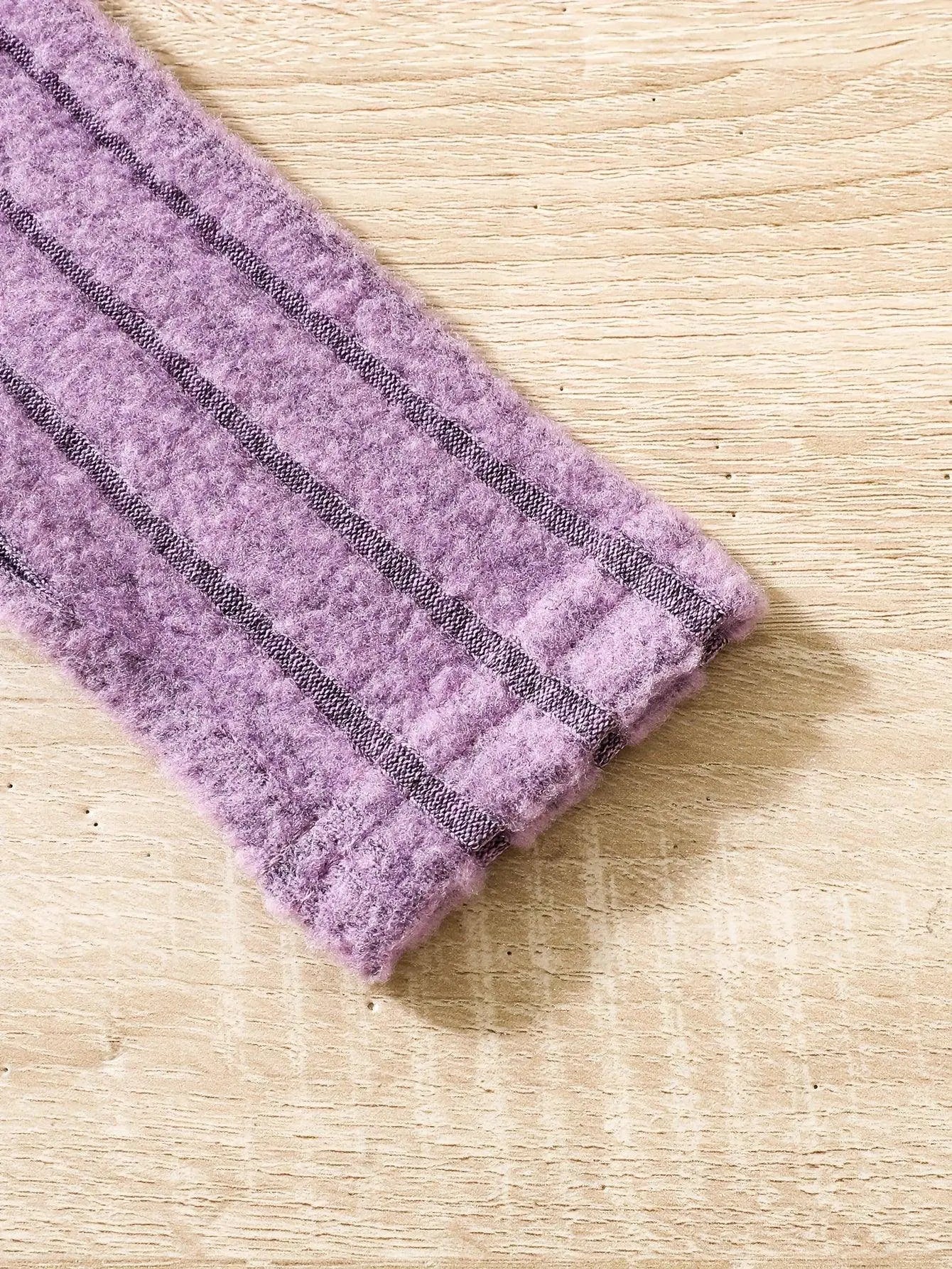 2pcs Toddler Girls Ribbed Outfits Crew Neck Long Sleeve Pullover Top + Flare Pants Set Spring Fall Sports Gift, Outdoor Clothing SS69